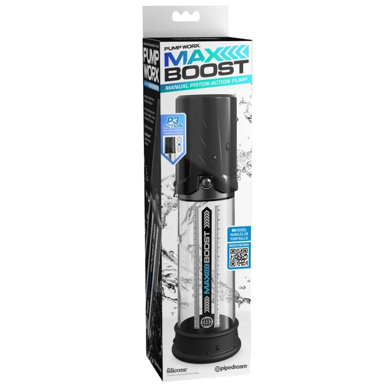 PUMP WORX - MAX BOOST ERECTION PUMP BLACK