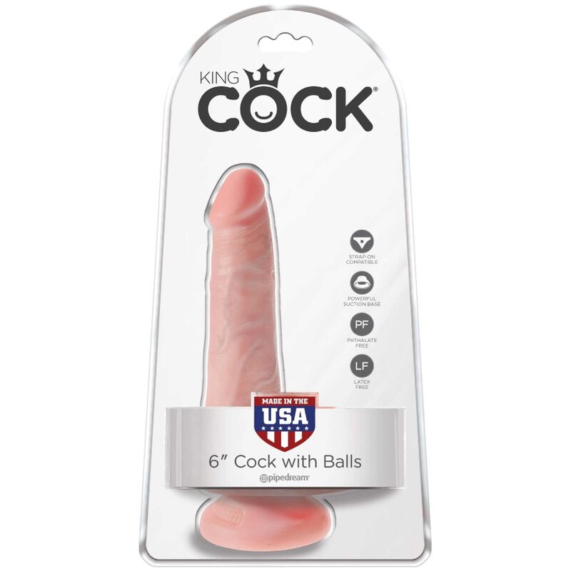 KING COCK - REALISTIC PENIS WITH TESTICLES 13.5 CM NATURAL