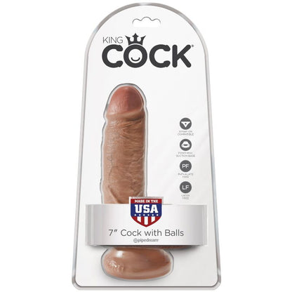 KING COCK - REALISTIC PENIS WITH TESTICLES 13.2 CM CANDY