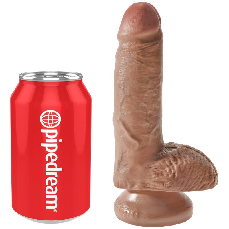 KING COCK - REALISTIC PENIS WITH TESTICLES 13.2 CM CANDY