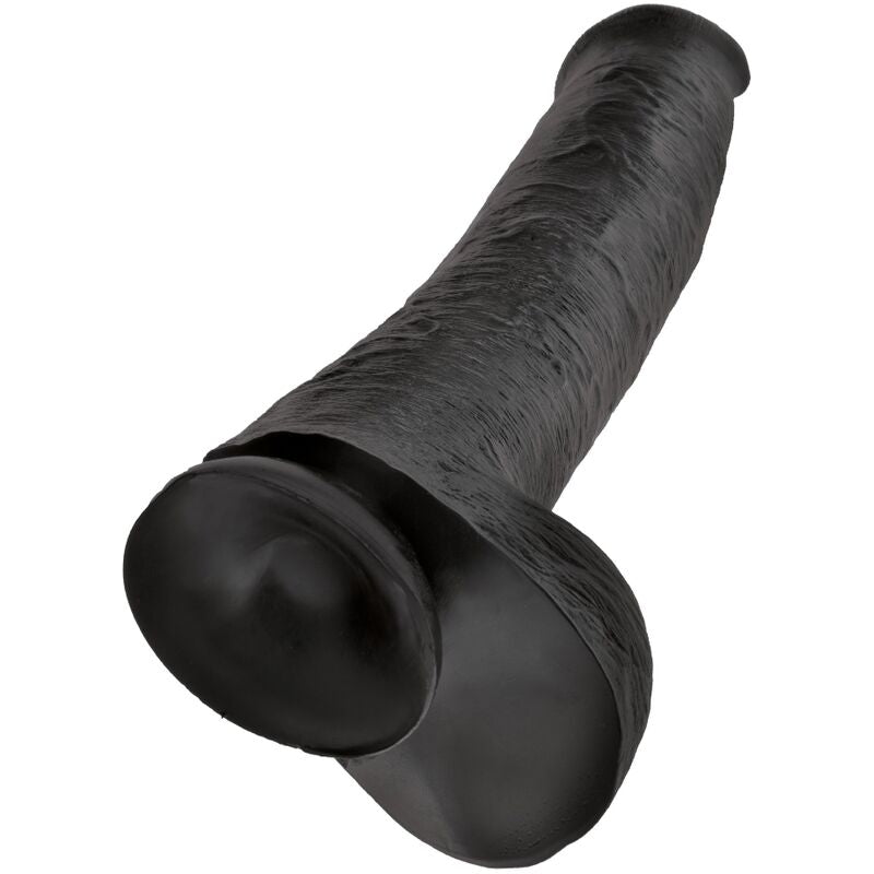 KING COCK - REALISTIC PENIS WITH TESTICLES 34.2 CM BLACK