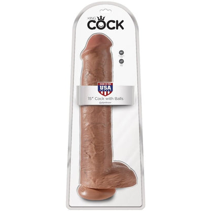 KING COCK - REALISTIC PENIS WITH TESTICLES 34.2 CM CANDY