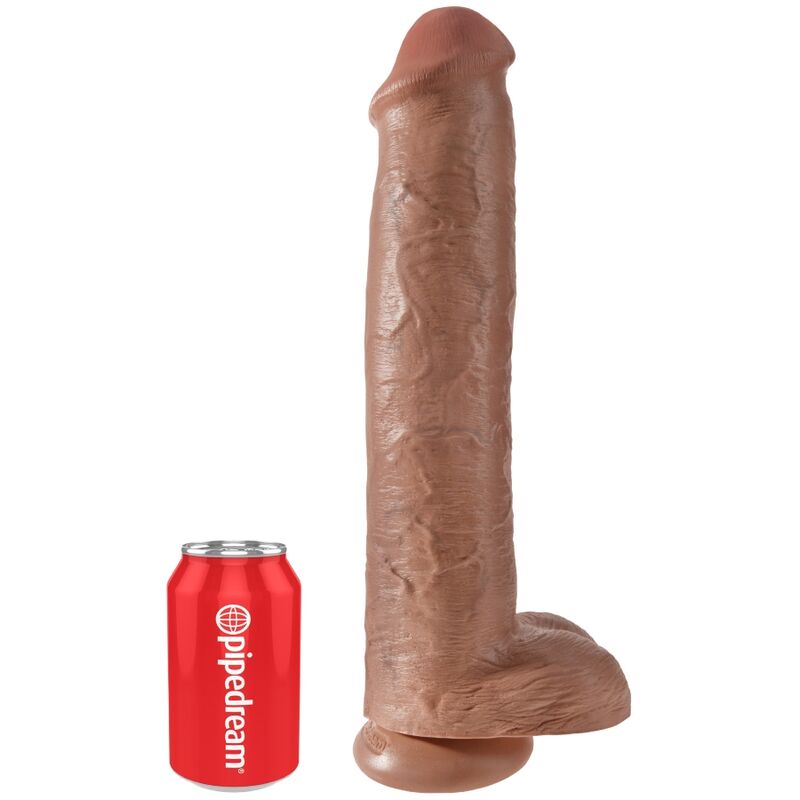 KING COCK - REALISTIC PENIS WITH TESTICLES 34.2 CM CANDY