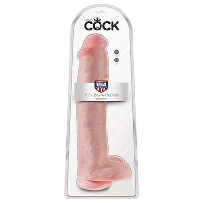 KING COCK - REALISTIC PENIS WITH TESTICLES 34.2 CM NATURAL