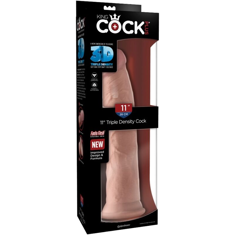 KING COCK - 3D REALISTIC PENIS 26 CM NATURAL