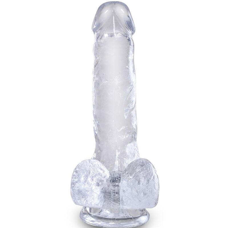 KING COCK - CLEAR REALISTIC PENIS WITH TESTICLES 13.5 CM TRANSPARENT