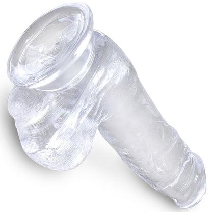 KING COCK - CLEAR REALISTIC PENIS WITH TESTICLES 13.5 CM TRANSPARENT