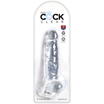 KING COCK - CLEAR REALISTIC PENIS WITH TESTICLES 16.5 CM TRANSPARENT