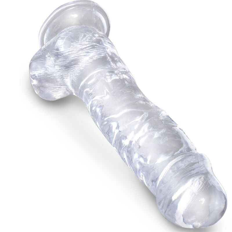 KING COCK - CLEAR REALISTIC PENIS WITH TESTICLES 16.5 CM TRANSPARENT