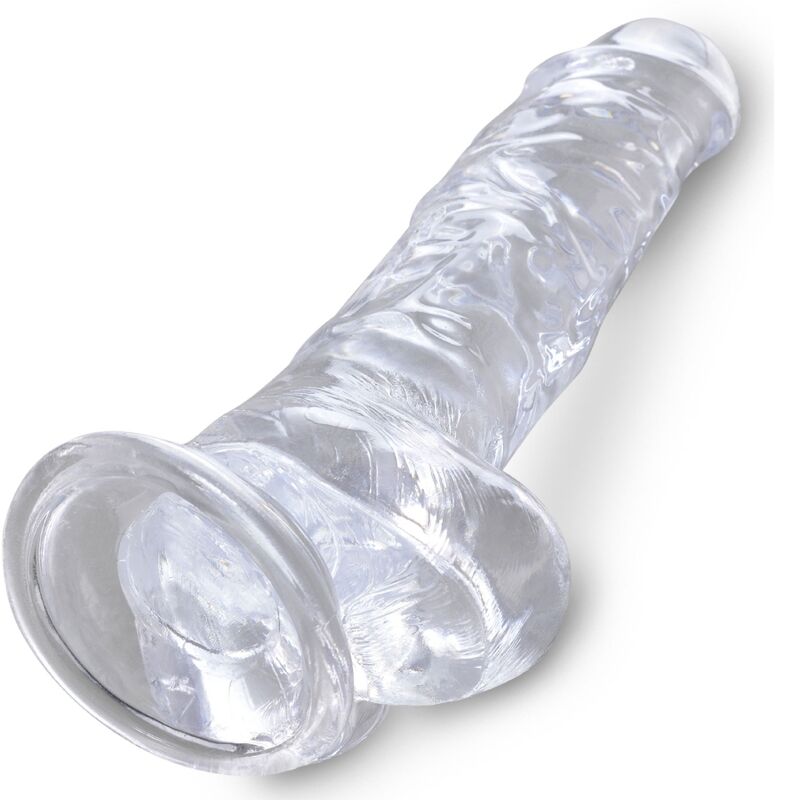 KING COCK - CLEAR REALISTIC PENIS WITH TESTICLES 16.5 CM TRANSPARENT