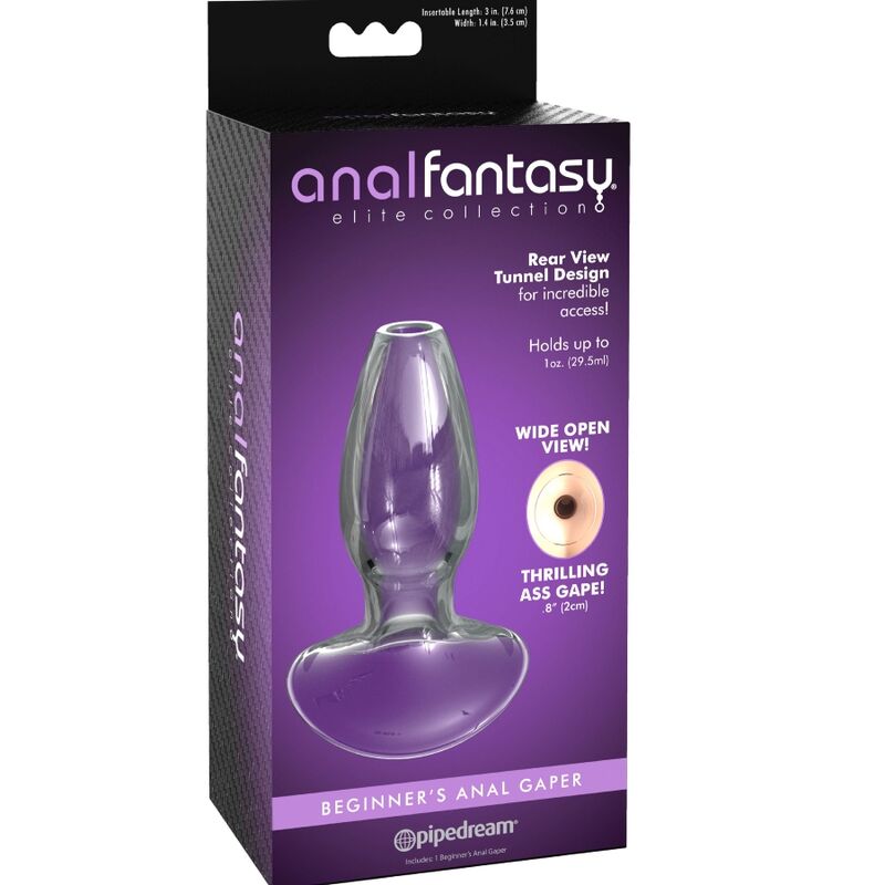 ANAL FANTASY ELITE COLLECTION - GAPER ANAL DILATOR FOR BEGINNERS CRYSTAL SIZE S