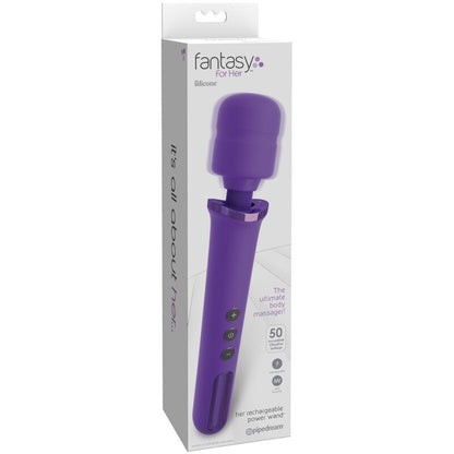 FANTASY FOR HER - RECHARGEABLE WAND MASSAGER FOR HER &amp; VIBRATOR 50 LEVELS VIOLET