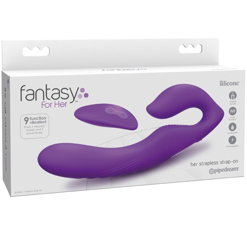 FANTASY FOR HER - DOUBLE PENETRATION VIBRATOR REMOTE CONTROL 9 LEVELS VIOLET