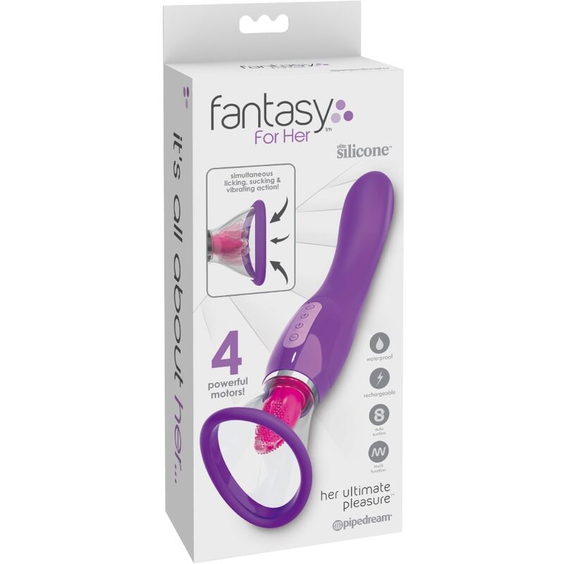 FANTASY FOR HER - VIOLET CLITORIS TONGUE STIMULATOR SUCKER