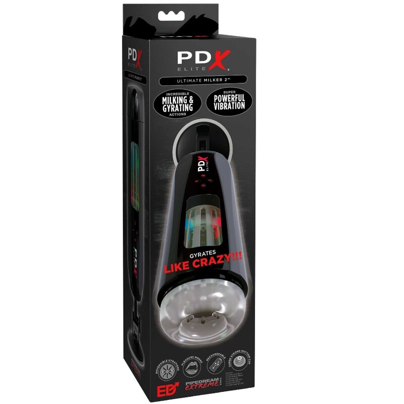 PDX ELITE - ULTIMATE MILKER 2 ROTATING AND VIBRATING STROKER MASTURBATOR