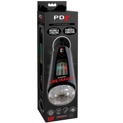 PDX ELITE - MASTURBADOR STROKER ULTIMATE MILKER 2 GIRATORIO Y VIBRADOR