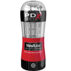 PDX ELITE - MASTURBADOR STROKER VIEWTUBE CONTROL SUCCION TRANSPARENTE