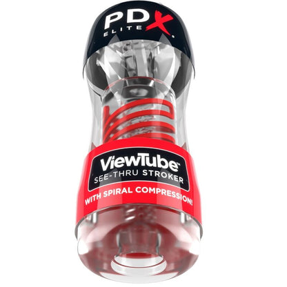 PDX ELITE - VIEWTUBE 2 SPIRAL COMPRESSION TRANSPARENT STROKER MASTURBATOR