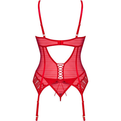 OBSESSIVE - INGRIDIA CORSET & TANGA ROJO XS/S