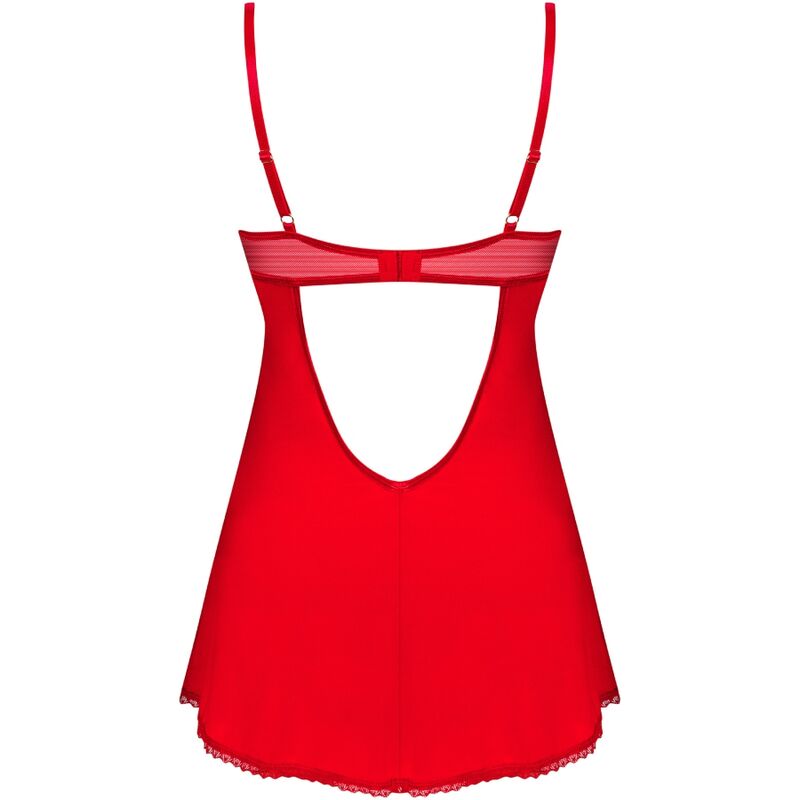 OBSESSIVE - INGRIDIA CHEMISE & TANGA ROJO XS/S