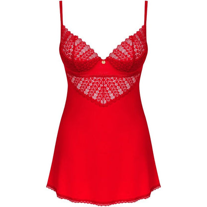 OBSESSIVE - INGRIDIA CHEMISE &amp; TANGA RED XS/S