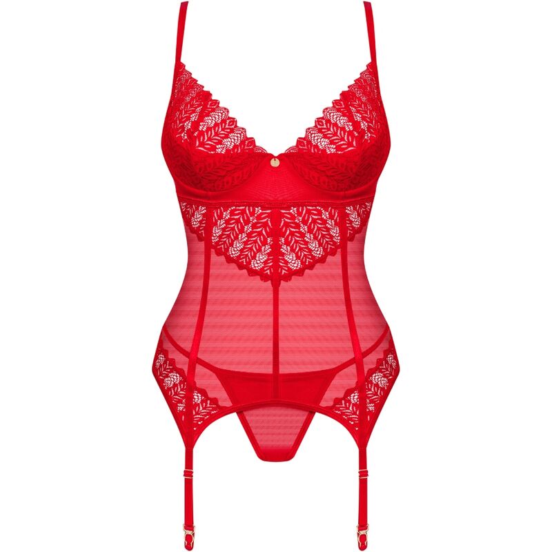 OBSESSIVE - INGRIDIA CORSET & TANGA ROJO XS/S