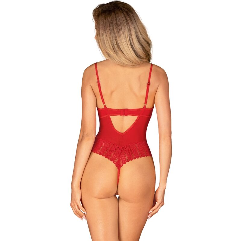 OBSESSIVE - INGRIDIA CROTCHLESS TEDDY RED XS/S