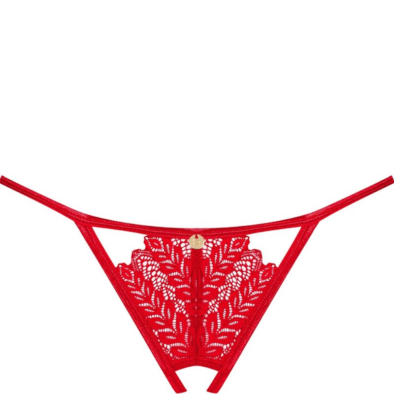 OBSESSIVE - INGRIDIA RED CROTCHLESS THONG M/L