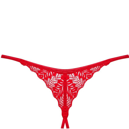 OBSESSIVE - INGRIDIA RED CROTCHLESS THONG M/L