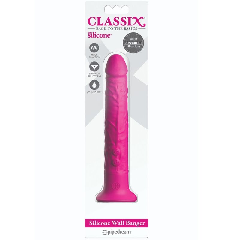 CLASSIX - WALL BANGER SILICONE DILDO 15 CM PINK