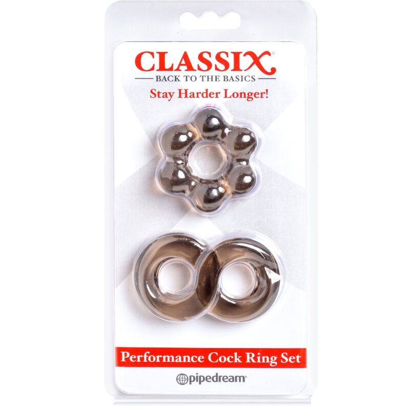 CLASSIX - SET OF 2 GREY PENIS RINGS