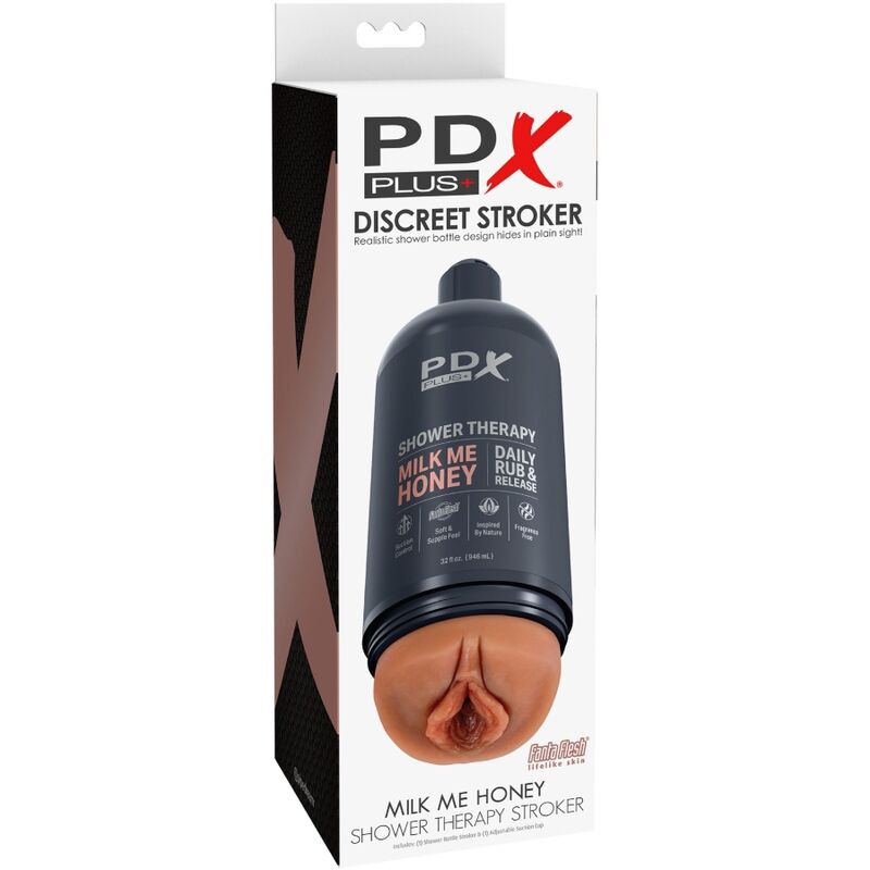 PDX PLUS - STROKER MASTURBATOR DISCREET BOTTLE DESIGN MILK ME HONEY CARAMEL SHAMPOO