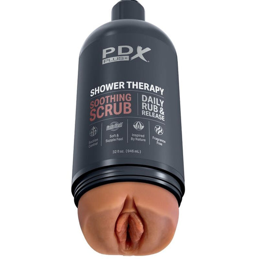 PDX PLUS - STROKER MASTURBATOR DISCRETE CANISTER DESIGN SOOTHING SCRUB CARAMEL SHAMPOO