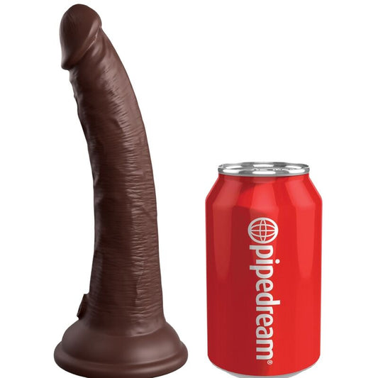 KING COCK - ELITE DILDO REALISTICO SILICONA 17.8 CM MARRON