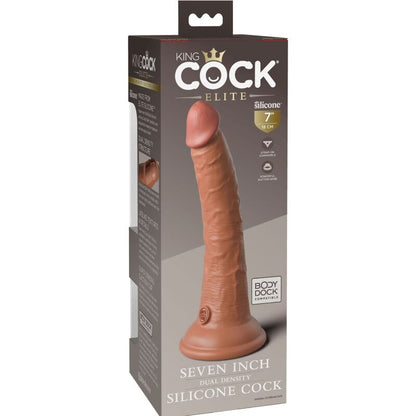 KING COCK - ELITE REALISTIC SILICONE DILDO 17.8 CM CANDY