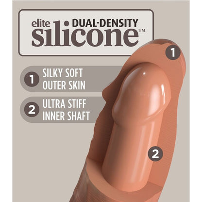 KING COCK - ELITE REALISTIC SILICONE DILDO 17.8 CM CANDY