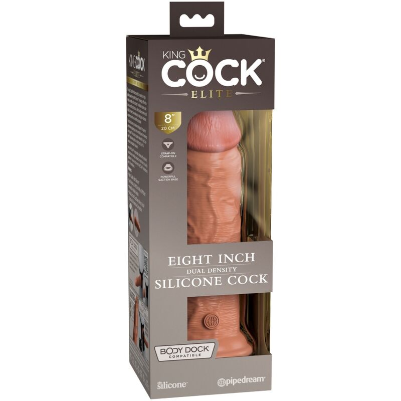 KING COCK - ELITE REALISTIC SILICONE DILDO 20.3 CM CANDY