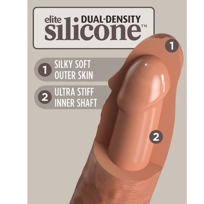 KING COCK - ELITE REALISTIC SILICONE DILDO 20.3 CM CANDY