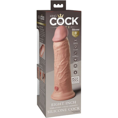 KING COCK - ELITE REALISTIC VIBRATOR &amp; SILICONE DILDO 20.3 CM