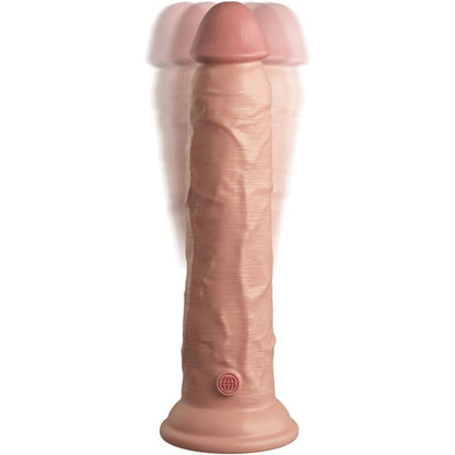 KING COCK - ELITE REALISTIC DILDO VIBRATOR &amp; SILICONE REMOTE CONTROL 23 CM