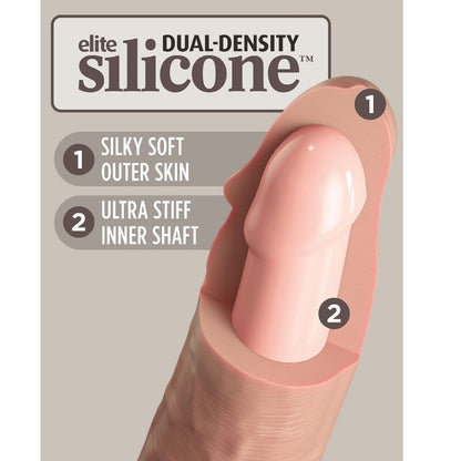 KING COCK - ELITE REALISTIC DILDO VIBRATOR &amp; SILICONE REMOTE CONTROL 23 CM