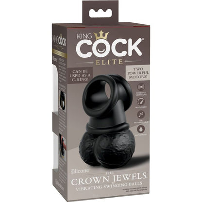 KING COCK - ELITE VIBRATING SILICONE TESTICAL RING