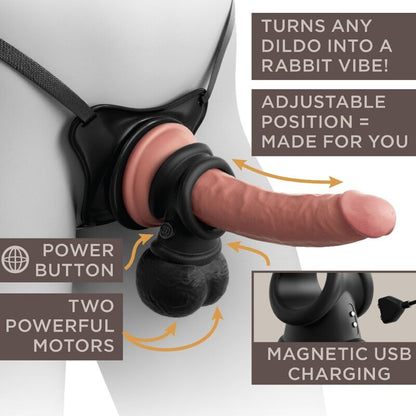 KING COCK - ELITE VIBRATING SILICONE TESTICAL RING