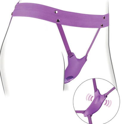 FANTASY FOR HER - VIBRATING BUTTERFLY HARNESS, RECHARGEABLE &amp; REMOTE CONTROL VIOLET