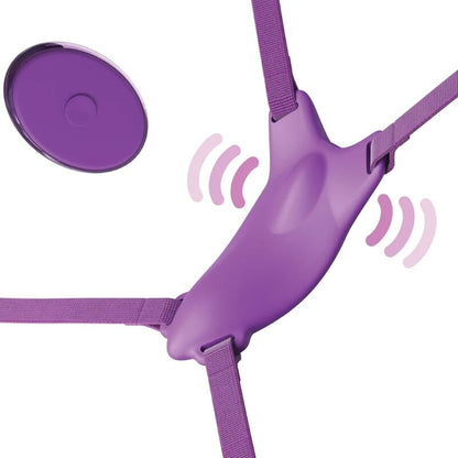 FANTASY FOR HER - VIBRATING BUTTERFLY HARNESS, RECHARGEABLE &amp; REMOTE CONTROL VIOLET