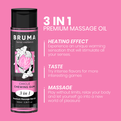 MIST - PREMIUM MASSAGE OIL HEAT EFFECT GUM FLAVOR 3 IN 1 - 100 ML