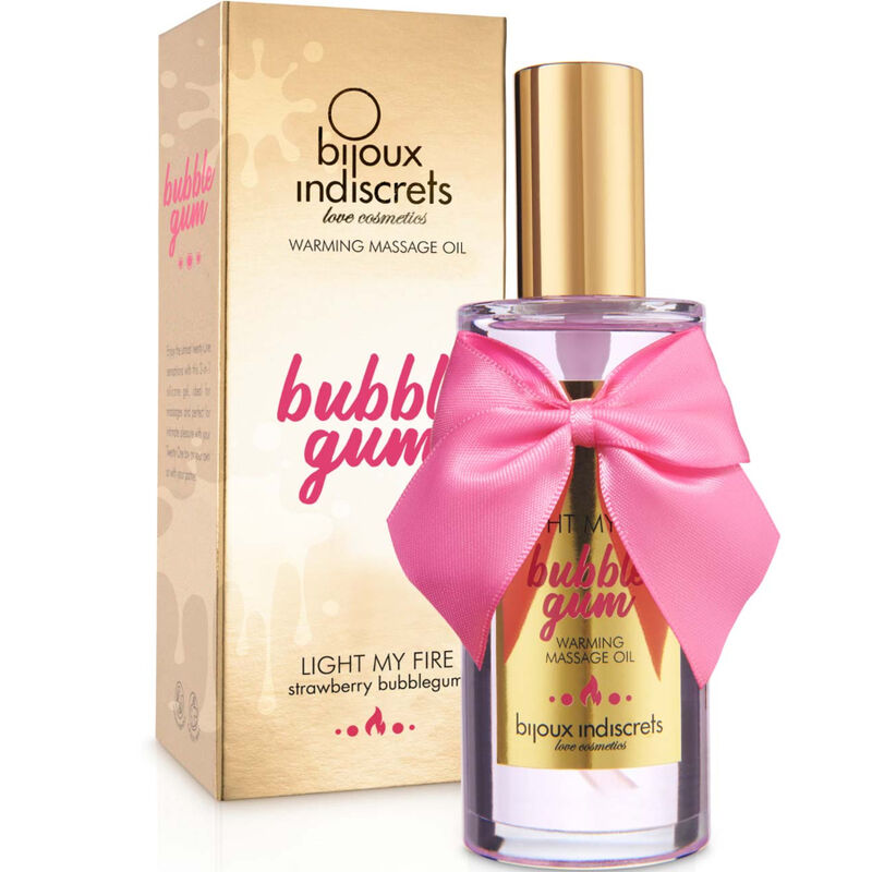 BIJOUX - INDISCRETS LIGHT MY FIRE HEAT EFFECT MASSAGE OIL WITH GUM FLAVOR