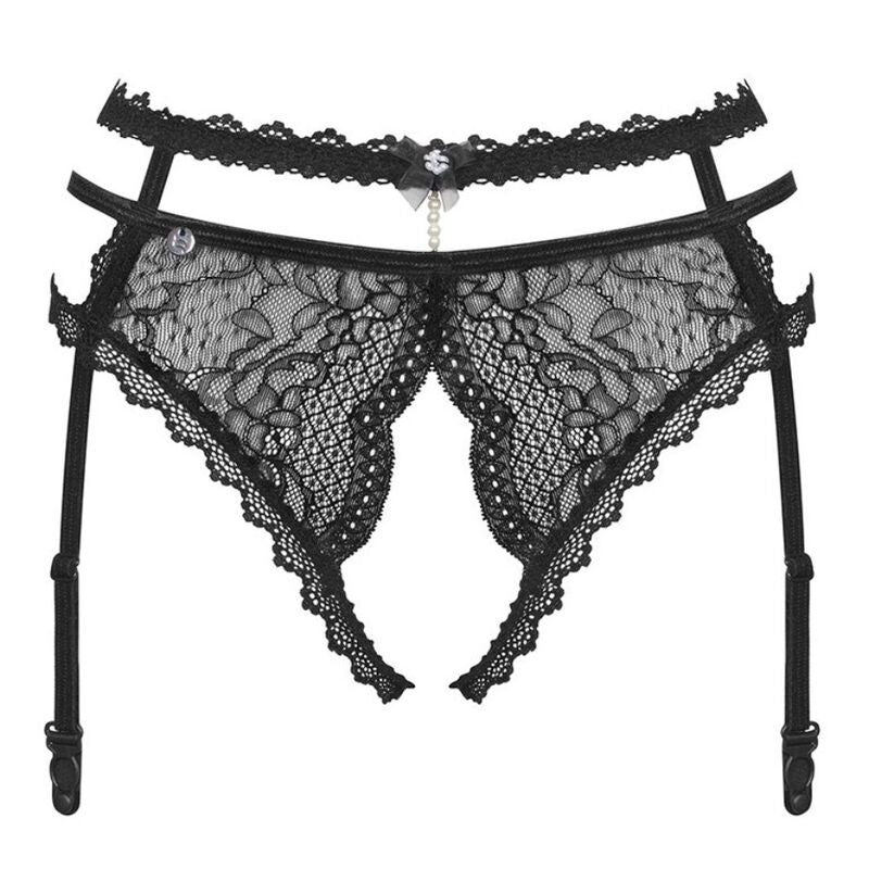 OBSESSIVE - PEARLOVE BLACK GARTER BELT XS/S