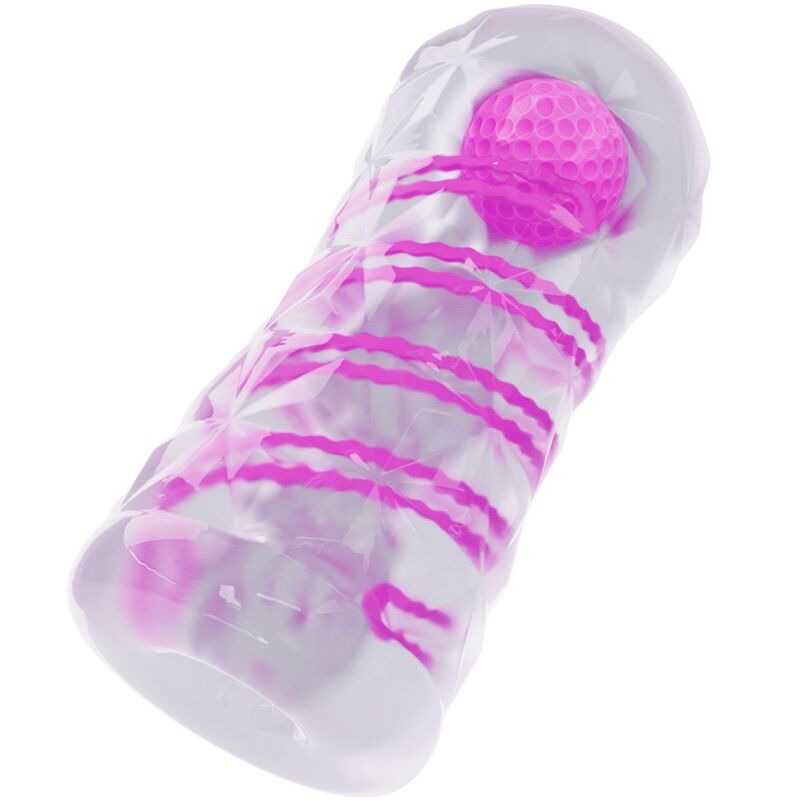 PRETTY LOVE - FANTASY INTERNAL SPIRAL AND BALLS TRANSPARENT MALE MASTURBATOR