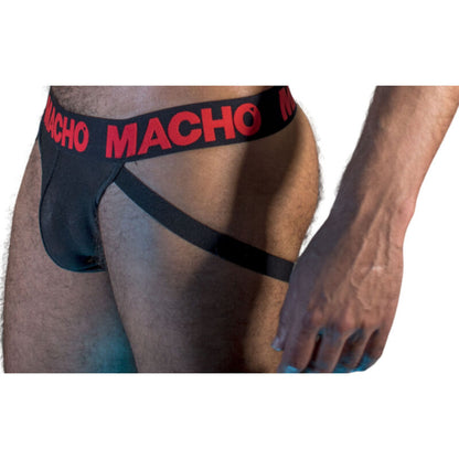 MALE - MX26X2 JOCK BLACK/RED S